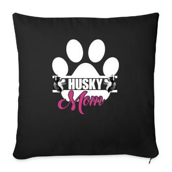 Husky Mom - Sofa pillowcase 17,3'' x 17,3'' (45 x 45 cm) - black - Front