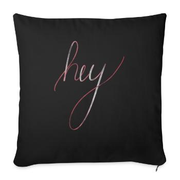 FD44298B 6253 4D67 8967 3E8573F86144 - Sofa pillowcase 17,3'' x 17,3'' (45 x 45 cm) - black - Front