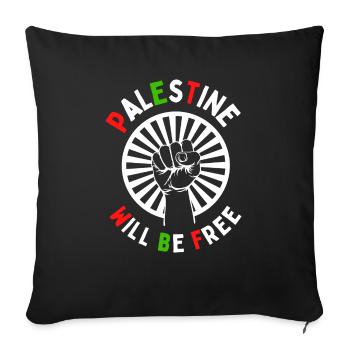 Save Palestine Freedom BLM War Peace Gaza Under - Sofa pillowcase 17,3'' x 17,3'' (45 x 45 cm) - black - Front