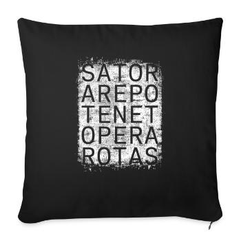 Carré Sator - Housse de coussin décorative 45 x 45 cm - noir - Devant