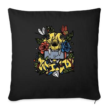 Wild - Sofa pillowcase 17,3'' x 17,3'' (45 x 45 cm) - black - Front