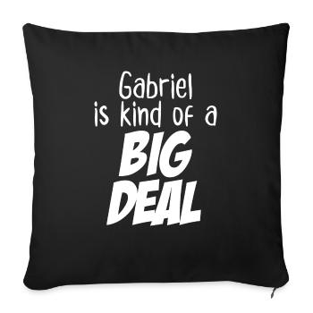 Gabriel is Kind of a Big Deal - Sofa pillowcase 17,3'' x 17,3'' (45 x 45 cm) - black - Front