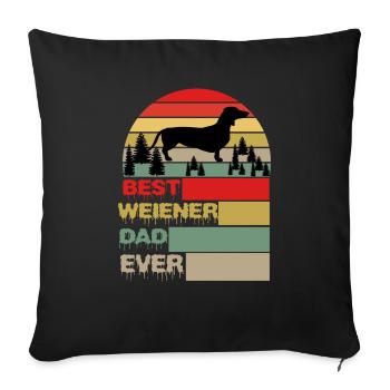 Best Weiner Dad Ever Halloween Dog Gifts - Sofa pillowcase 17,3'' x 17,3'' (45 x 45 cm) - black - Front