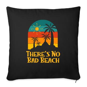 Il n’y a pas de mauvais dictons de vacances à la plage Citations de l’océan - Housse de coussin décorative 45 x 45 cm - noir - Devant