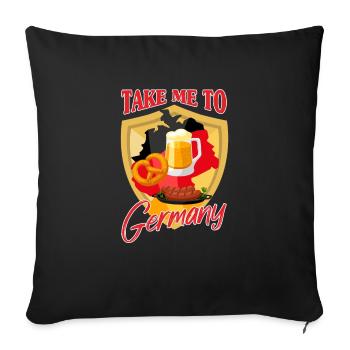 TAKE ME TO GERMANY - Sofa pillowcase 17,3'' x 17,3'' (45 x 45 cm) - black - Front