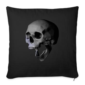 Crâne - Housse de coussin décorative 45 x 45 cm - noir - Devant