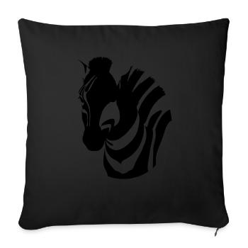 Fun Zebra Cartoon Nature Animal Safari Vector 9 - Sofa pillowcase 17,3'' x 17,3'' (45 x 45 cm) - black - Front