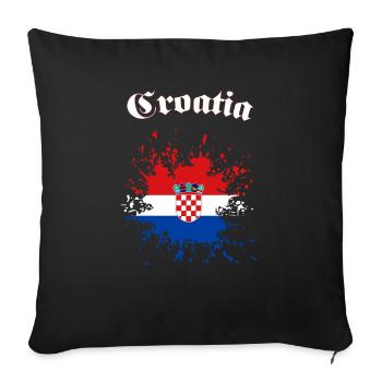 Croatia - Sofakissenbezug 45 x 45 cm - Schwarz - Vorne