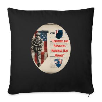 Veteranen, Veteranen, Waffenstillstand. - Sofakissenbezug 45 x 45 cm - Schwarz - Vorne