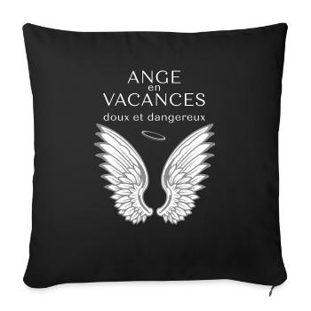 ange en vacances - Housse de coussin décorative 45 x 45 cm - noir - Devant
