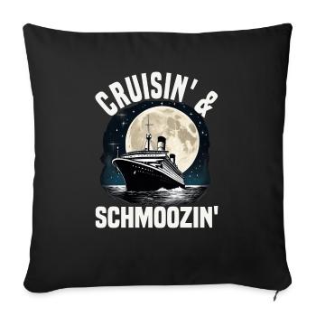 Cruisin And Schmoozin Cruise Ship Vacation Group - Sofa pillowcase 17,3'' x 17,3'' (45 x 45 cm) - black - Front
