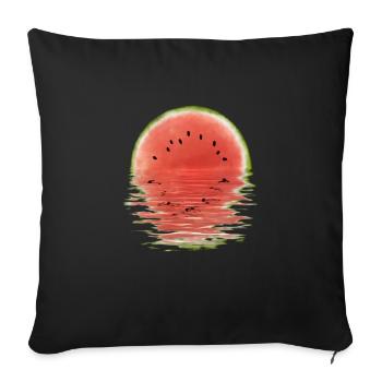 Melon Sunset - Sofa pillowcase 17,3'' x 17,3'' (45 x 45 cm) - black - Front