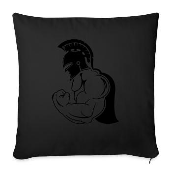 strong spartan - Sofakissenbezug 45 x 45 cm - Schwarz - Vorne