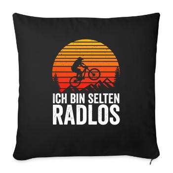 Rarement vélo sans roues vélo de montagne vélo de route vélo - Housse de coussin décorative 45 x 45 cm - noir - Devant