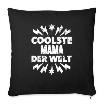 Coolste Mama der Welt - Sofakissenbezug 45 x 45 cm - Schwarz - Vorne