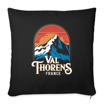 Val Thorens - France - Housse de coussin décorative 45 x 45 cm - noir - Devant