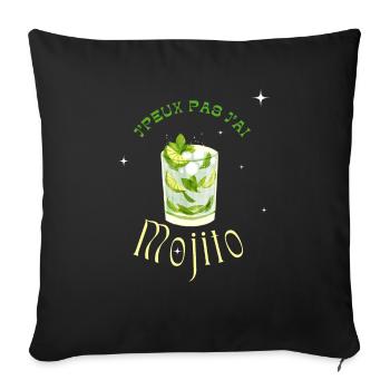 I Can't I Have Mojito - Humorous Gift Idea - Sofa pillowcase 17,3'' x 17,3'' (45 x 45 cm) - black - Front