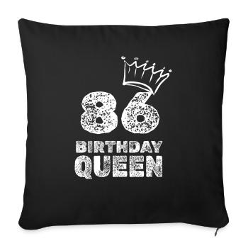 Age 86 - Sofa pillowcase 17,3'' x 17,3'' (45 x 45 cm) - black - Front