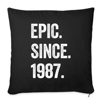 37 Years Old Epic Since 1987 37th Birthday - Sofa pillowcase 17,3'' x 17,3'' (45 x 45 cm) - black - Front
