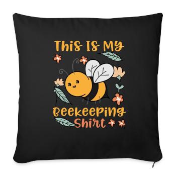 Beekeeping Hobby Bee Keeper Honey - Sofa pillowcase 17,3'' x 17,3'' (45 x 45 cm) - black - Front