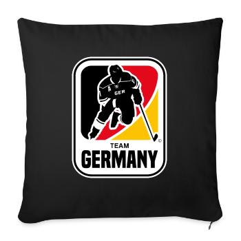 EISHOCKEY DEUSCHLAND TEAM GERMANY - Sofakissenbezug 45 x 45 cm - Schwarz - Vorne