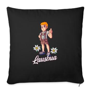 Lausbua - Sofakissenbezug 45 x 45 cm - Schwarz - Vorne