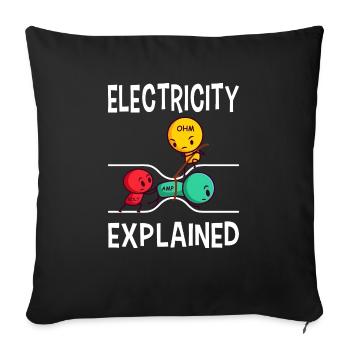 Electrician Electrician Electronics Technician Gift - Sofa pillowcase 17,3'' x 17,3'' (45 x 45 cm) - black - Front