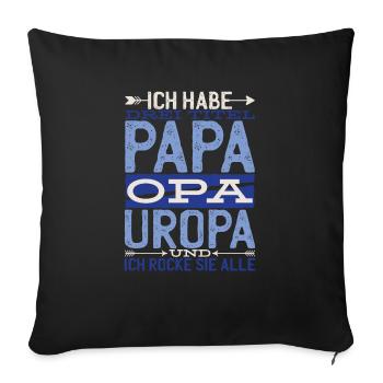 Dad grandpa great grandpa gift idea grandfather gift - Sofa pillowcase 17,3'' x 17,3'' (45 x 45 cm) - black - Front