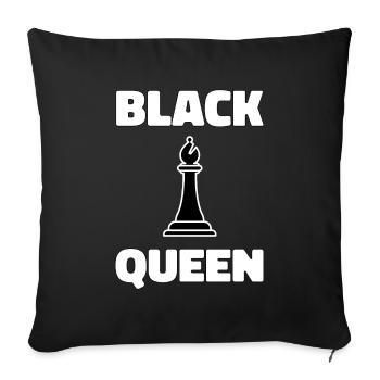 Mois de l’histoire des Noirs Black Lady Gift Copy - Housse de coussin décorative 45 x 45 cm - noir - Devant