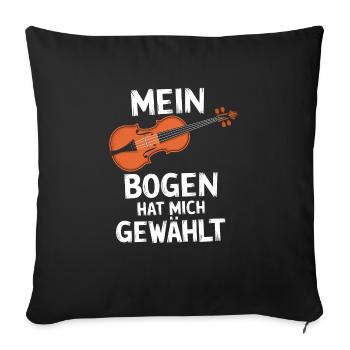 Geigen Spieler Instrument Geiger Violine Violinist - Sofakissenbezug 45 x 45 cm - Schwarz - Vorne