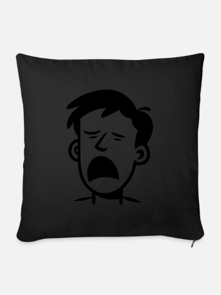 Ermüdung - Sofakissenbezug 45 x 45 cm - Schwarz