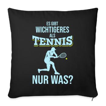 Tennis - Sofakissenbezug 45 x 45 cm - Schwarz - Vorne