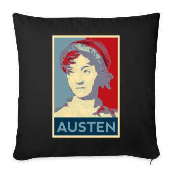 Chemise Jane Austen - Housse de coussin décorative 45 x 45 cm - noir - Devant