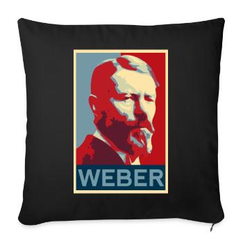 Max Weber - Sofa pillowcase 17,3'' x 17,3'' (45 x 45 cm) - black - Front