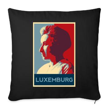 Rosa Luxemburg - Housse de coussin décorative 45 x 45 cm - noir - Devant