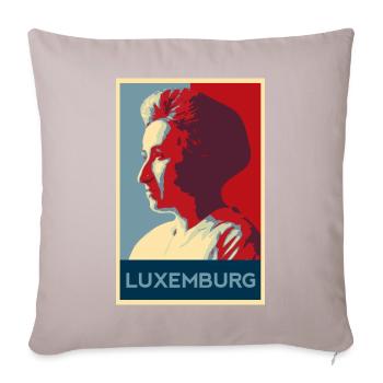 Rosa Luxemburg - Sofa pillowcase 17,3'' x 17,3'' (45 x 45 cm) - light taupe - Front