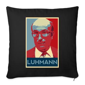Niklas Luhmann Systemtheorie - Sofakissenbezug 45 x 45 cm - Schwarz - Vorne