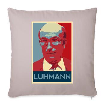 Niklas Luhmann systems theory - Sofa pillowcase 17,3'' x 17,3'' (45 x 45 cm) - light taupe - Front