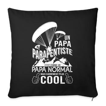 Gleitschirm Geschenk Papa Gleitschirm Geburtstag - Sofakissenbezug 45 x 45 cm - Schwarz - Vorne