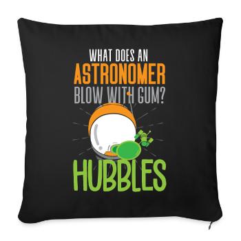 Funny space travel saying - Sofa pillowcase 17,3'' x 17,3'' (45 x 45 cm) - black - Front