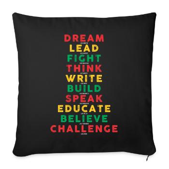 BLM black lives matter Graphic - Sofa pillowcase 17,3'' x 17,3'' (45 x 45 cm) - black - Front