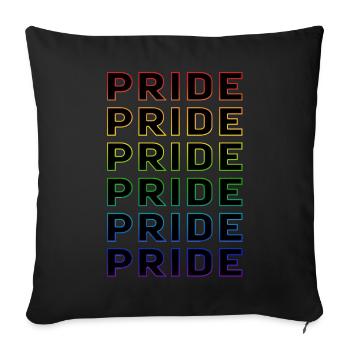 ALL PRIDE 6v - Sofa pillowcase 17,3'' x 17,3'' (45 x 45 cm) - black - Front