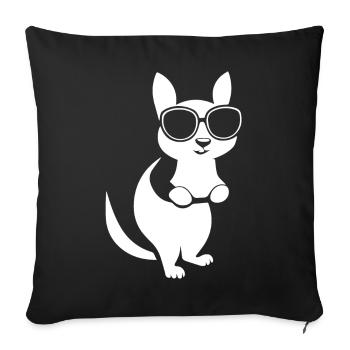 Funny Squirrel Wearing Sunglasses Squirrels - Sofa pillowcase 17,3'' x 17,3'' (45 x 45 cm) - black - Front