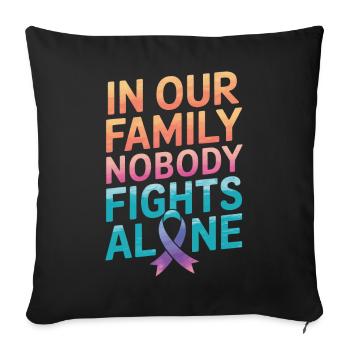 Sensibilisation au cancer Cancer Cancer du sein - Housse de coussin décorative 45 x 45 cm - noir - Devant