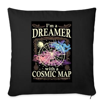I am a Dreamer - Sofa pillowcase 17,3'' x 17,3'' (45 x 45 cm) - black - Front