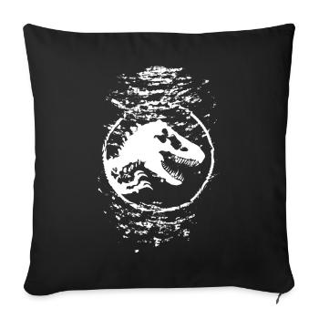 Jurassic World Logo In White With T-Rex Underwater - Sofa pillowcase 17,3'' x 17,3'' (45 x 45 cm) - black - Front