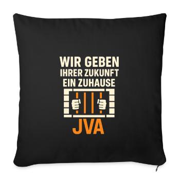 We give your future a home – JVA - Sofa pillowcase 17,3'' x 17,3'' (45 x 45 cm) - black - Front