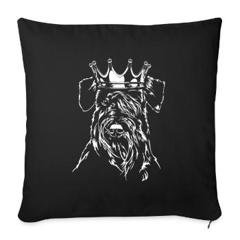SCHNAUZER Krone Dogs Dog Wilsigns - Sofa pillowcase 17,3'' x 17,3'' (45 x 45 cm) - black - Front