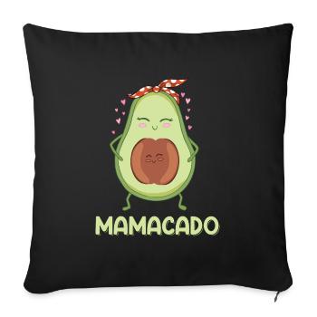 Mamacado Avocado Red Bandana Daughter Son - Sofa pillowcase 17,3'' x 17,3'' (45 x 45 cm) - black - Front