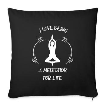 Meditaion - Sofakissenbezug 45 x 45 cm - Schwarz - Vorne
